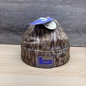 Banded Hat Cap Beanie‎ Brown Camo Mossy Oak Bottomland Fleece Lined Hunting
